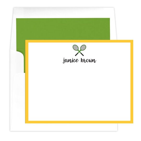 Tennis Flat Note Cards